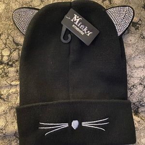 💙 NWT!! Minky Accessories Kitty Bling Hat